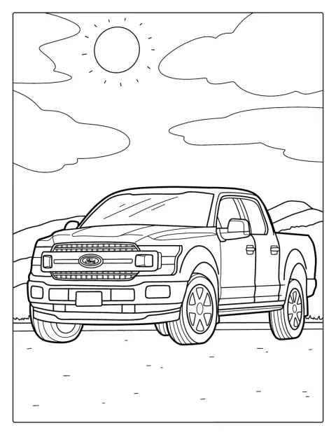 Ford F-150 Coloring Page
