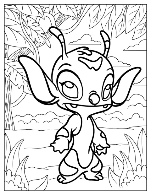 Lilo & Stitch Coloring Page Of Experiment 149 Bonnie
