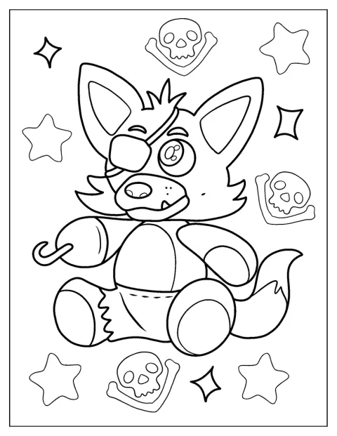 Five Nights At Freddy's Coloring Page Pirate Foxy