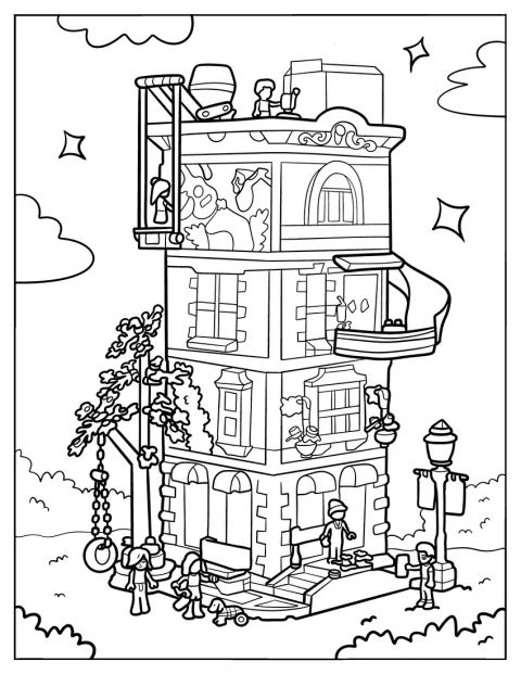 Il centro comunitario di Heartlake City è ricreato con i mattoncini LEGO Friends.