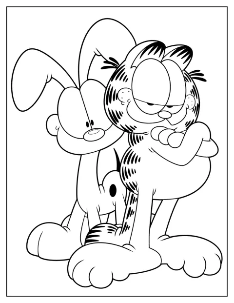 Gustaf och Odie sitter tillsammans och färglägger.
