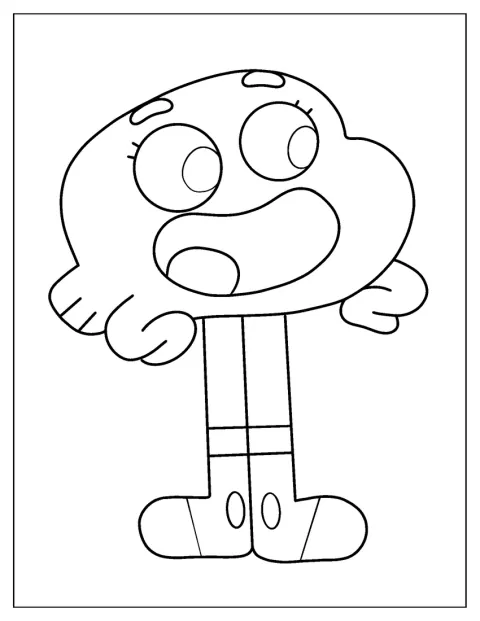Darwin Watterson posa con una expresión simpática.