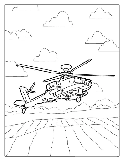 Black Hawk -helikopteri on kuvattu yksinään.