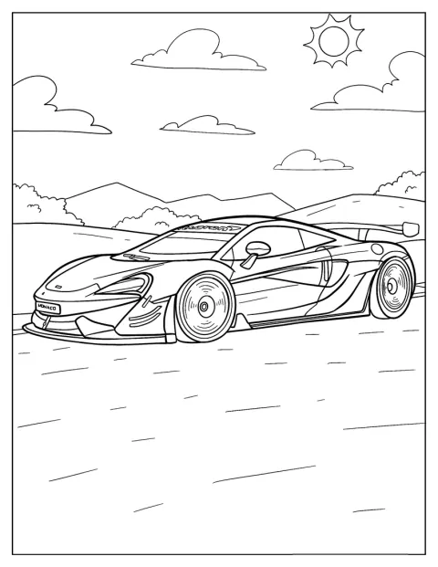Un McLaren P1 GTR de aspecto deportivo aparece en la imagen.