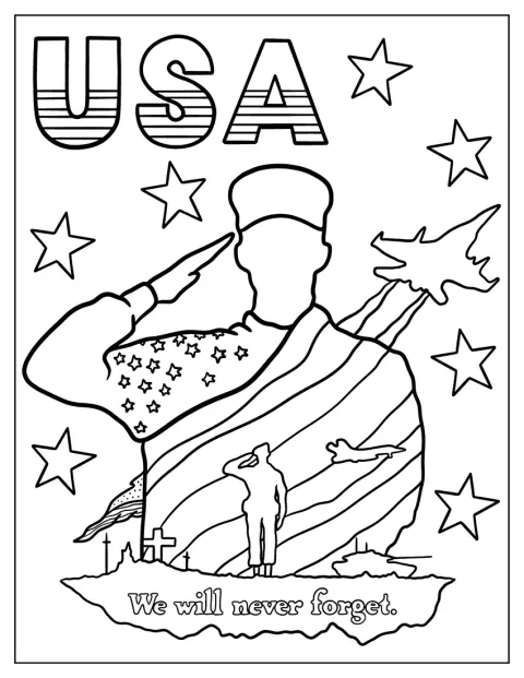 En amerikansk soldat gør honnør for at markere Memorial Day.
