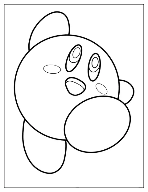 Kirby Coloring Page