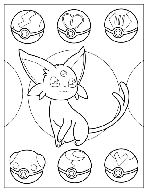 En lille Espeon smiler sødt.