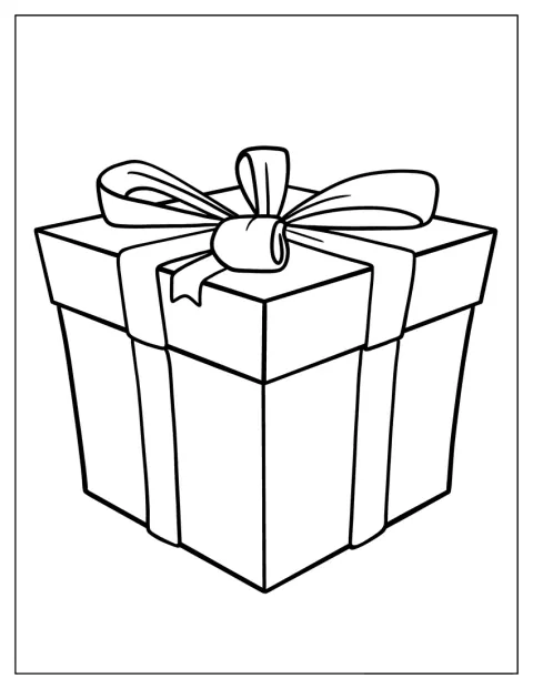 Een groot cadeau is versierd met een opvallende strik.
