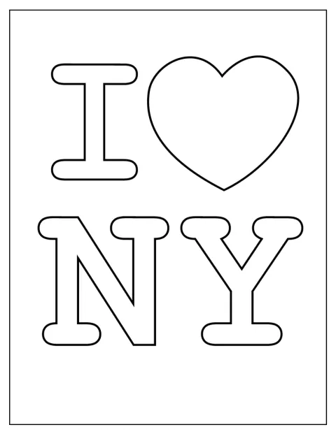 Napis „I Love New York” wyraża miłość do miasta.