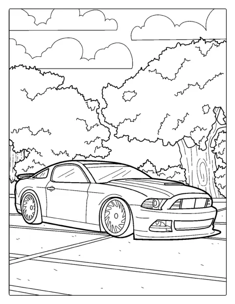 Mustang Coloring Sheet