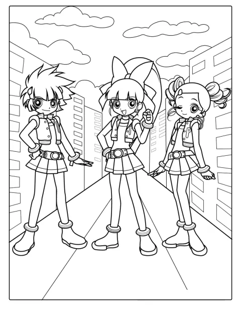 Le Superchicche appaiono in versione kawaii, con forme tonde e tenere.