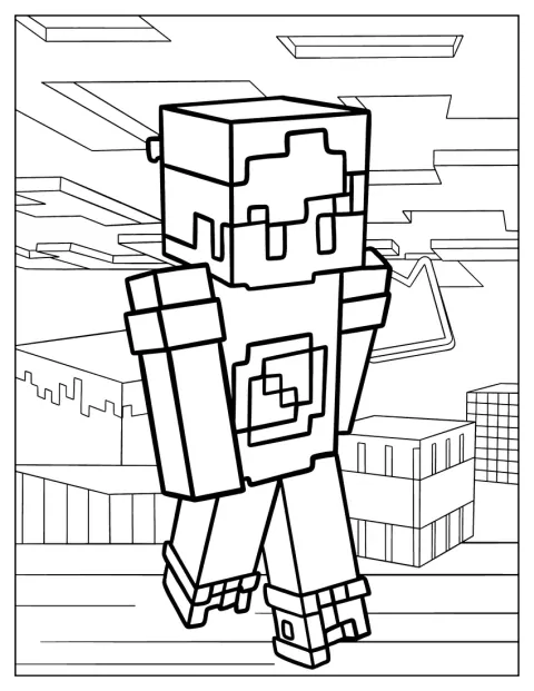 Boyfriend visas som en Minecraft-figur med ett kantigt utseende.