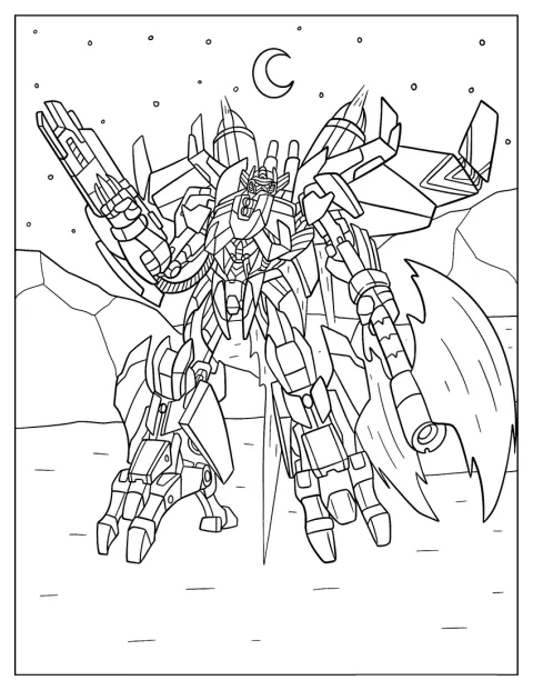 Jetpower Optimus Prime dzierży ogromny topór.