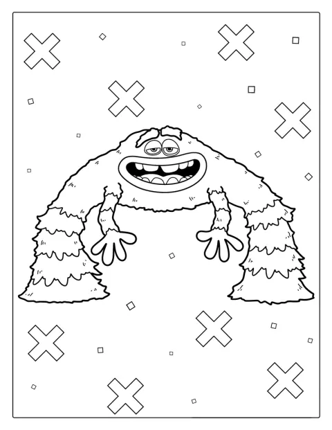Art, le monstre de Monstres Academy, apparaît dans une pose amusante.