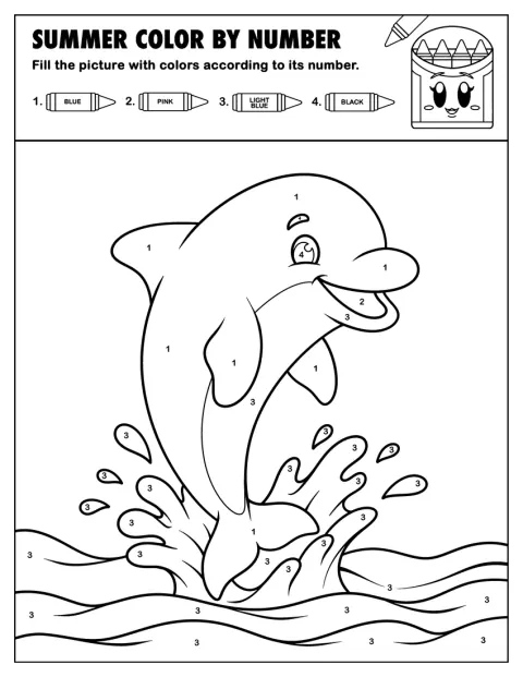 Ein Delfin springt mit einem Satz aus dem Meer.