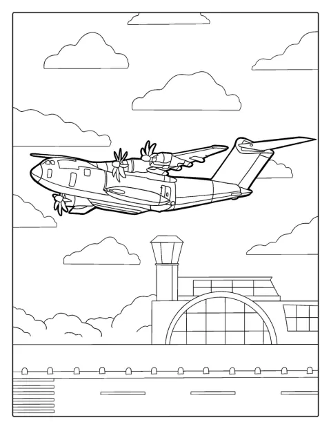 A C-17 US Army katonai repülőgép oldalról látható.