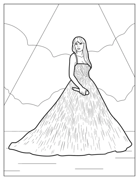 Taylor Swift luce un vestido largo de gala.