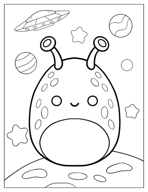 宇宙人のDaxzonが、画面の中央に立っています。