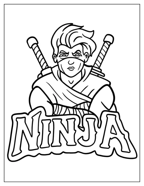 Proste logo przedstawia symbol związany z ninja.