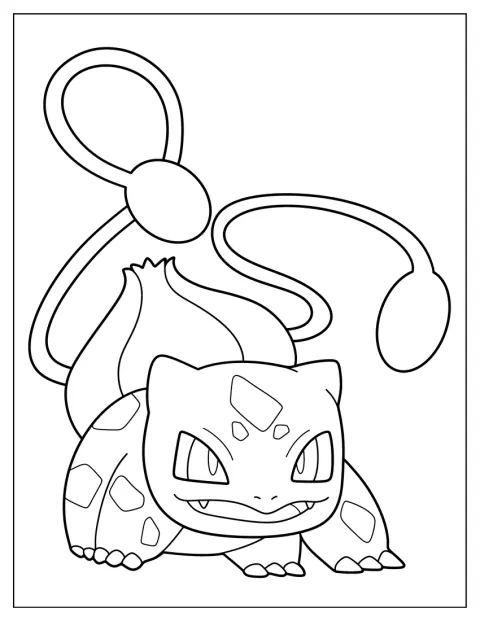Bulbasaur Coloring Page Using Tentacles