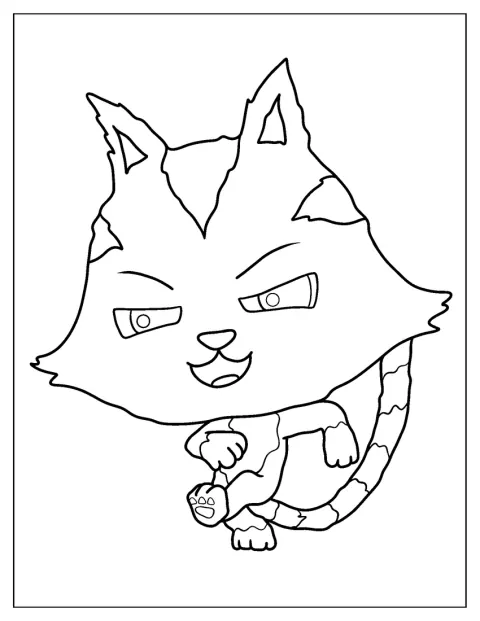 En lille Chibi CatRat står klar til at blive farvelagt.