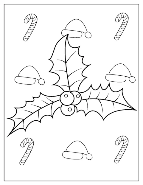 En mistelkvist pryder ett julmotiv.