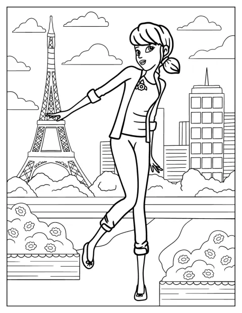 Marinette Dupain Cheng stoi w Paryżu.