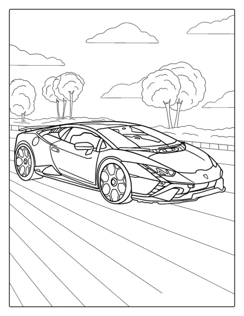 Lamborghiniの車がサーキットを走っています。