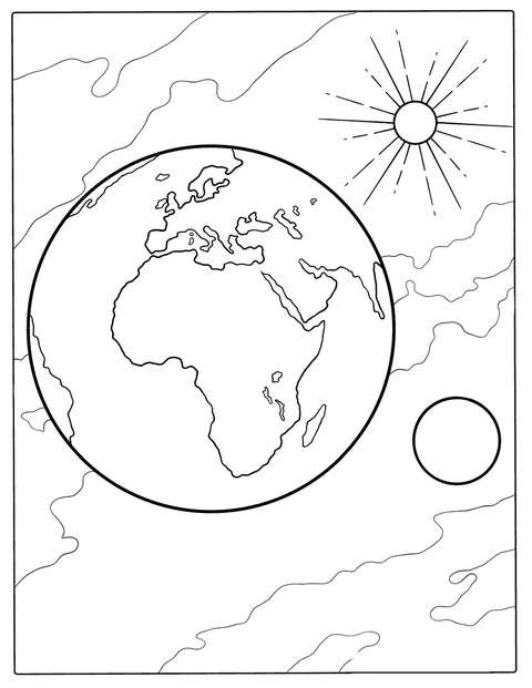 A földgömbön jól látható Afrika kontinense.