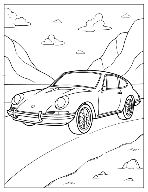 Un Porsche 930 Turbo aparece de perfil.