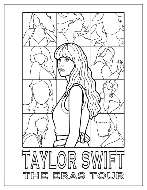Taylor Swift figure sur une affiche annonçant The Eras Tour.