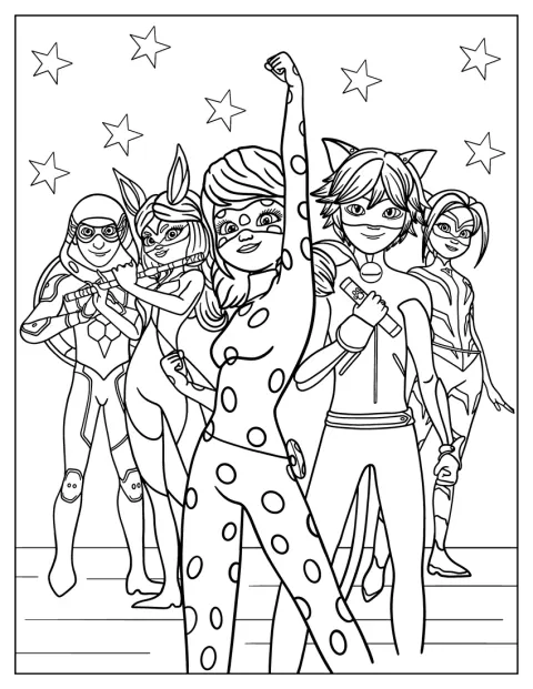 Un póster reúne a los personajes de Miraculous.