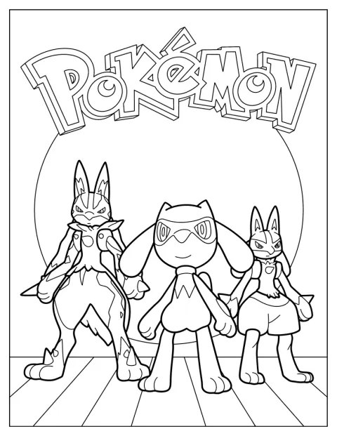 Riolu aparece entre Lucario y Mega-Lucario.