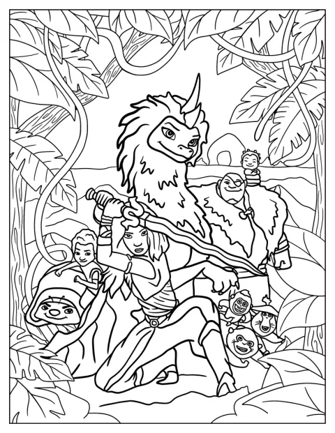 Raya et le dernier dragon figurent sur une affiche.