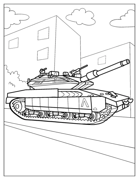 Szczegółowy rysunek przedstawia izraelski czołg Merkava Mk4.