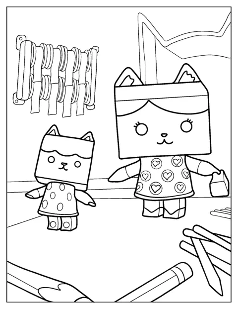 お母さんの箱のそばに、赤ちゃんの箱がいます。