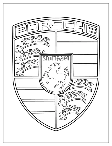 A Porsche jellegzetes emblémája látható.
