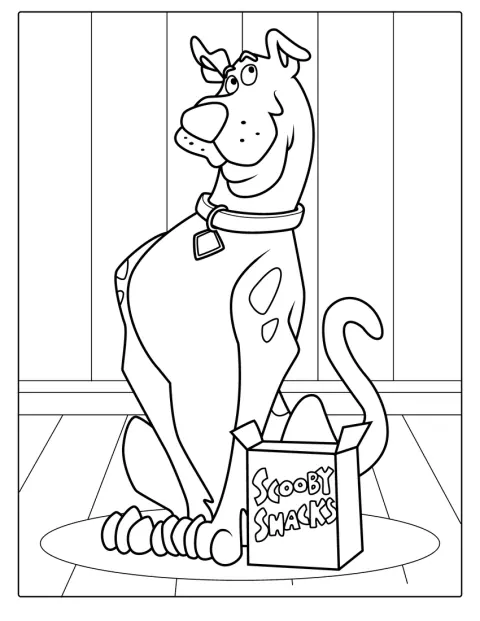 Scooby-Doo tiene con sé alcuni Scooby Snack.