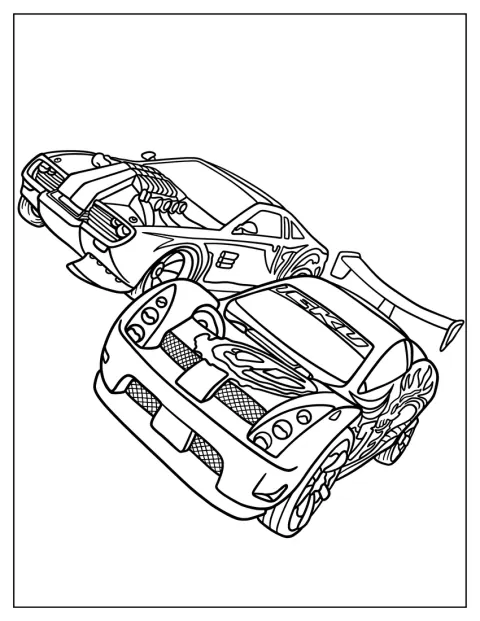 アセラレーサーズの車が描かれています。