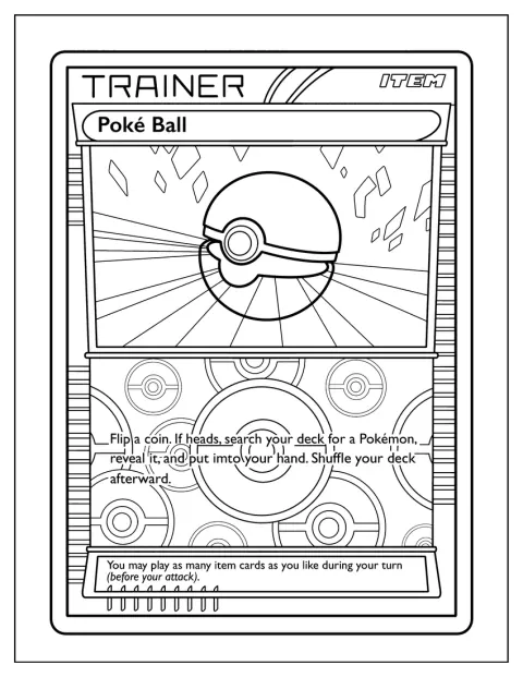Een Pokémonkaart toont een Pokébal.