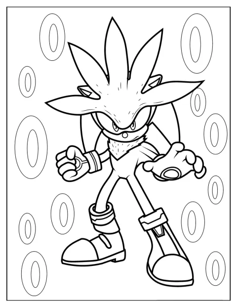 Silver le hérisson est représenté dans un portrait aux contours détaillés.