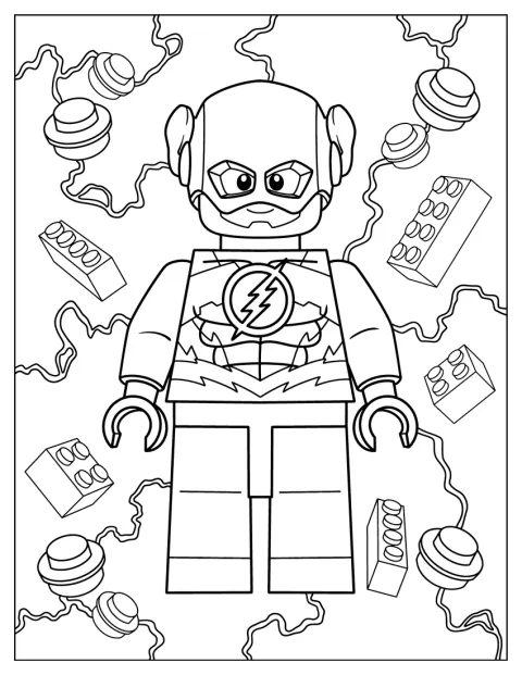 Lego Flash Coloring Page