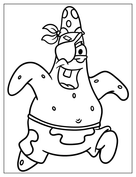 Patrick Søstjerne er klædt ud som pirat.
