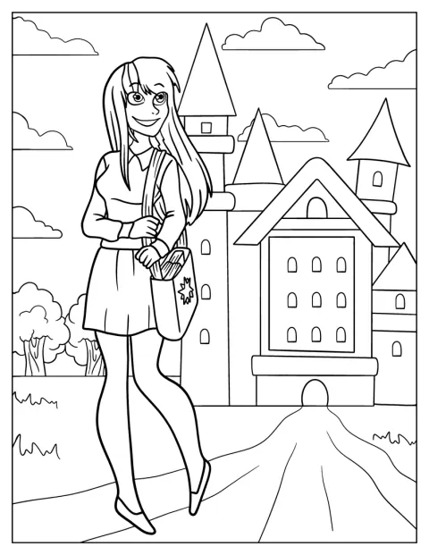 Twilight Sparkle visas som människa i Equestria Girls.