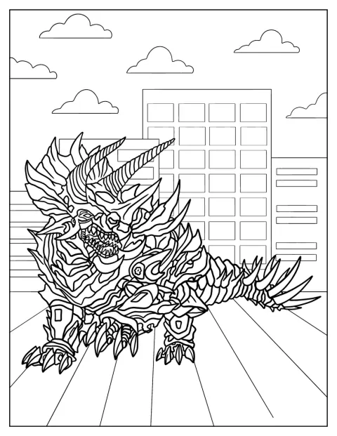 Slug, o Dinobot, aparece representado na sua forma de robô.