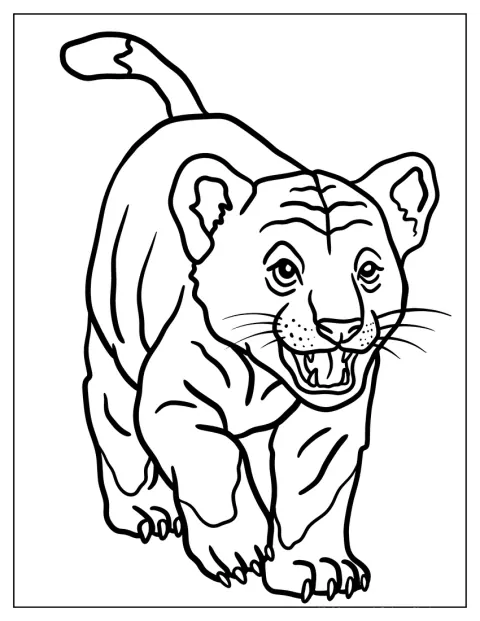 Une lionne avance à pas feutrés dans la savane.