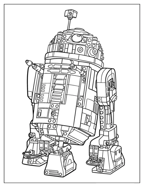 Una versione LEGO di R2-D2 è raffigurata da sola.