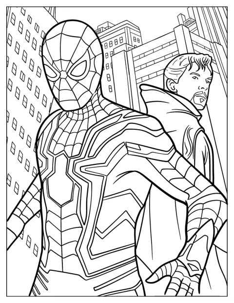 Spider-Man i Doktor Strange stoją plecami do siebie.