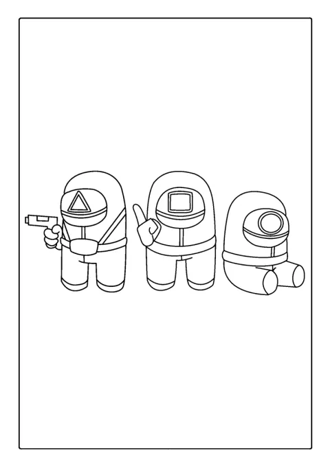 Uma composição gráfica evoca a série Squid Game.