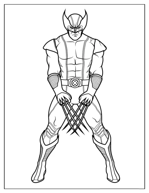 El mutante Wolverine posa con su traje de los X-Men.